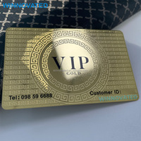 Tarjeta de membresía de metal personalizada de visita negra de latón de alta calidad Código de barras VIP