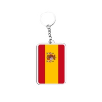 Porte-clés en acrylique et pendentifs, drapeaux de l'Espagne, accessoires de divers pays pour les fans