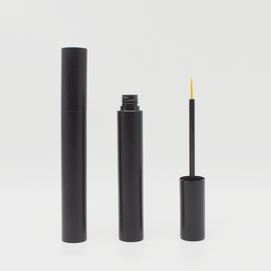 Esencia de pestañas negra mate personalizada Tubo de aluminio vacío Cosméticos para ojos Tubo líquido para el crecimiento de pestañas - Product Image 1