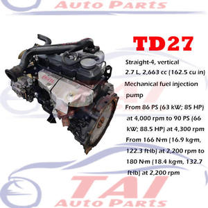 เครื่องยนต์ดีเซลแท้ มือสอง ยี่ห้อ TAI รุ่น TD27 ขนาด 2.4 ลิตร สำหรับรถยนต์นิสสัน พร้อมการรับประกัน 6 เดือน มีสินค้าในสต็อก บรรจุในกล่องไม้ - Product Image 2