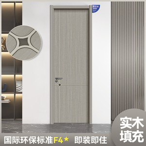 Puerta de Madera Maciza de Estilo Minimalista para Interiores, Apertura Manual, Superficie con Acabado Decorativo - Product Image 5