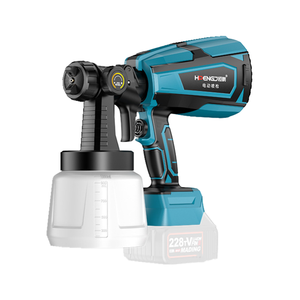 Outils de peinture <span class=keywords><strong>Pistolet</strong></span> à peinture électrique sans fil Batterie au lithium <span class=keywords><strong>avec</strong></span> 5 buses en cuivre et 2 arrosoirs pour meubles de clôture - Product Image 3