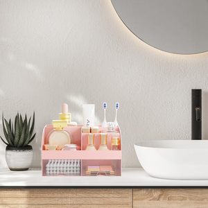 Transparent Single-Tier Plastic Storage Cabinet Student's Desk Office Desktop Sundries Organizer Wall Mounted Small Drawer - Product Image 5