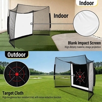 Direct usine : Filet de simulateur de golf et de cage de golf pour sports multiples, portable, avec écran d'impact, compatible golf, softball et filet à arc
