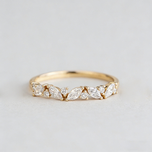 Bague de fiançailles vintage pour femme en or blanc plaqué or 18 carats avec diamant de laboratoire taille marquise couleur D - Product Image 3