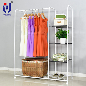 Perchero Plegable de Metal Portátil y Duradero de Buena Calidad para Ropa, Organizador de Ropa Independiente de Cuatro Niveles, Almacenamiento Multifuncional - Product Image 2