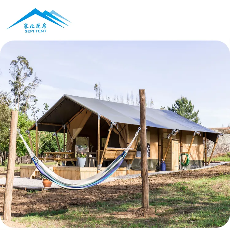 Glamping Nhà Tiền Chế Khu Nghỉ Mát Lều Safari Chống Nước Nhà Gỗ Khách Sạn