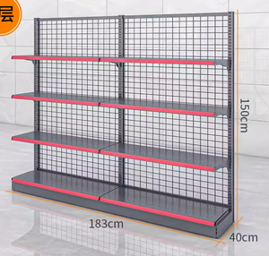 חד צדדי סופרמרקט בפינה קיר תיל מדף רשת בחזרה לוח קמעונאות חנות מתלה גונדולה - Product Image 5