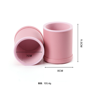 Заводская поставка, шейкер для кубиков высокого качества, Роскошный Розовый шейкер, чашка, 5 кубиков, Набор кубиков из искусственной кожи - Product Image 2