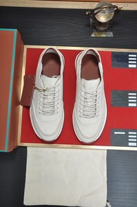 Moda cuero genuino casual hombres nubuck cuero plano con cordones zapatos deportivos transpirables zapatos de cuero de gamuza - Product Image 2