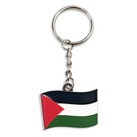 Porte-clés en métal personnalisés porte-clés promotionnels émaillés clés et drapeaux de la Palestine