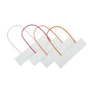 Sac en papier poignée sac poignée taille personnalisée couleur LOGO usine haute qualité Kraft cordes torsadées poignée en papier poignée