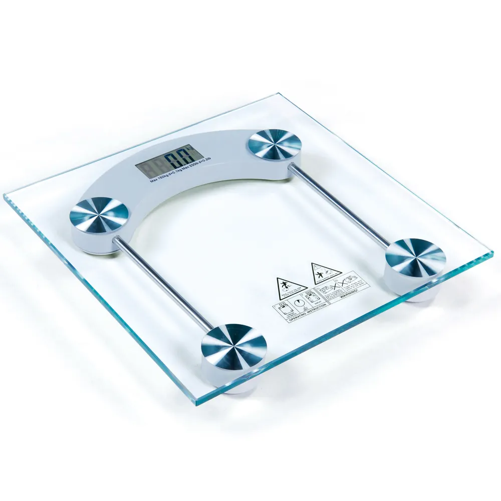 High Resolution Digital Electronic Weighing Personal Bathroom Scale BL-2005D 180 Kg Tempered Glass + ABS Plastic LCD 3 Years 6mm