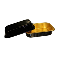 Barquettes en aluminium lisses et robustes 264x158x47mm pour services de traiteur en avion, recyclables, couleur argent