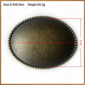 Gesper sabuk kosong logam Oval desain baru grosir gesper sabuk DIY koboi Barat - Product Image 5