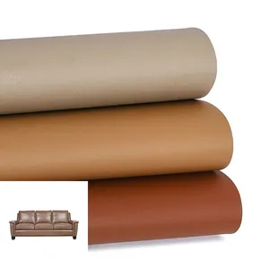 Kain kulit sofa sintetis, tahan air anti-jamur PVC tahan abrasi untuk penutup kursi furnitur