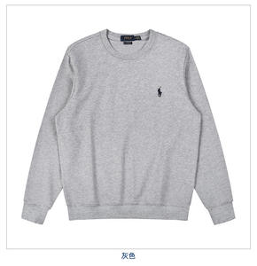 Nueva Sudadera Personalizada con Bordado, Cuello Redondo, Estilo <span class=keywords><strong>Ralph</strong></span> <span class=keywords><strong>Lauren</strong></span>, Unisex, Color Sólido - Product Image 5