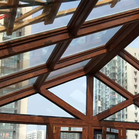 Invernadero de Vidrio con Estructura de Aleación de Aluminio, Doble Vidrio Templado, Diseño Moderno, Alto Aislamiento Térmico, Ecológico