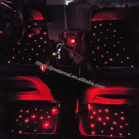 Produits tendance 2024 nouveautés personnalisé fibre optique ensemble complet tapis de voiture 4 pièces universel voiture led starlight tapis