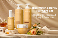 Kondisioner Rambut Organik Label Pribadi untuk Penggunaan Sehari-hari, Menutrisi & Memperbaiki, Anti-Kusut, dengan Formula 2-IN-1 Berbahan Jahe, Air Beras, & Madu