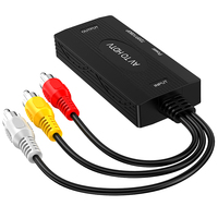 Convertidor AV a HDTV 1080P RCA CVBS, Adaptador de Audio y Video Compuesto, Cable AV para VCR, DVD, Consolas de Juegos Antiguas a Monitor HDTV