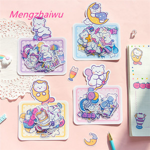 Forniture scolastiche per bambini articoli da regalo promozionali aziendali cartoon bear carta adesiva termica piccoli adesivi gonfi carini - Product Image 2