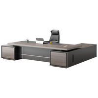 XTLBZ-059 Bureau de direction moderne en bois de luxe pour PDG - Couleurs et dimensions personnalisables, design extensible