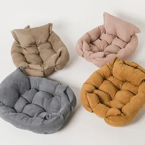 편안한 개 침대 슈퍼 부드러운 소파 겨울 따뜻한 침대 집 작은 중간 대형 코튼 애완 동물 침대