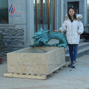 Par sosteniendo la <span class=keywords><strong>bola</strong></span> <span class=keywords><strong>de</strong></span> bronce dragón chino estatua - Product Image 4