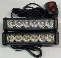 4 * 6SMD Farbe Innen LED-Blitzlicht Dual Notfall Fahrzeug Warnleuchte zweifarbige Auto Innen warnleuchte
