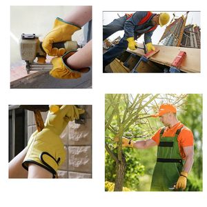 Guantes de seguridad para trabajo industrial, protectores impermeables para construcción de cuero, jardinería, venta al por mayor, fábrica China - Product Image 6