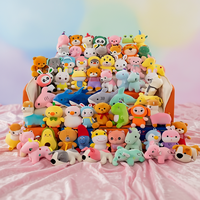 Groothandel 8 inch klauwautomaat poppen 2000+ designs gemengde dieren knuffelset zachte cartoon knuffels voor kraanautomaten