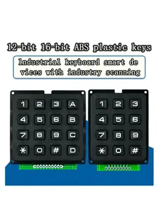 Матричный переключатель 3x4, 4x4, клавиатура-кнопочный панель из АБС-пластика, 12/16 кнопок, мембранный переключатель, набор для самостоятельной сборки, для промышленного применения - Product Image 6