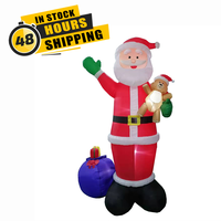 Structures gonflables de Noël personnalisables de 3 m, classiques, en polyester imperméable, durables, pour l'extérieur, directement de l'usine, livraison en 48 heures