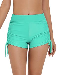 POVTY Custom <strong>Women's</strong> Ultra <strong>Short</strong> <strong>Swim</strong> <strong>Shorts</strong> High Waist Adjustable Side Tie Swimsuit Bottoms Bathing Bikini <strong>Board</strong> <strong>Shorts</strong> - Product Image 3