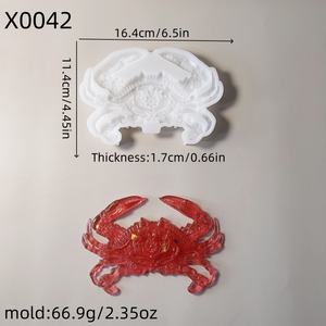 Handmade Resin Casting Molds for DIY Ins Style Decorative Ornaments X0042 <b>Crab</b> Silicone Desktop Tools Cake Tools - Product Image 2