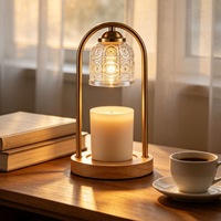 Elektrische Aromatherapie-Kerzenwärmerlampe aus Massivholz, dimmbar, warmes Schlafzimmerlicht für den Großhandel ab Werk