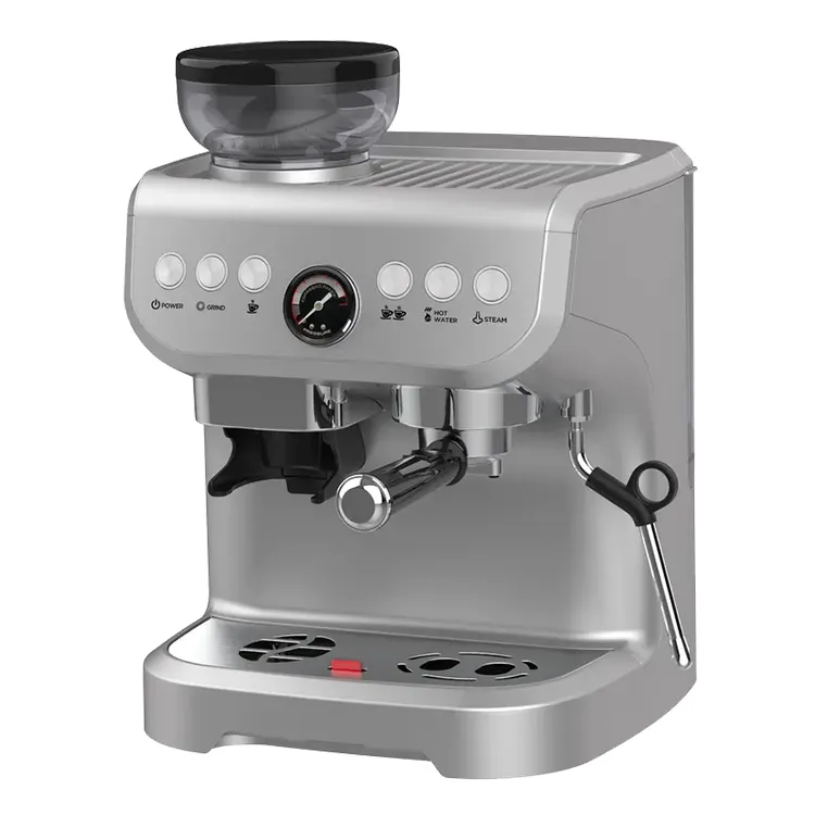 Italiaanse Semi-Automatische Koffiezetmachine Stoom Met Melkschuimer Elektrische Espresso Germany Koffie Italiaanse Koffiezetapparaat