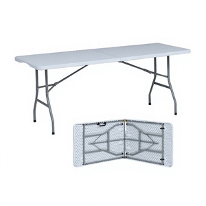 6ft Outdoor <b>Folding</b> <b>Table</b> Portable HDPE <b>Plastic</b> Camping <b>Table</b> for Picnic Banquet Stalls Multi-purpose Outdoor <b>Folding</b> <b>Table</b> - Product Image 2