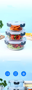 批发12件套耐热玻璃午餐盒适用于微波炉高硼硅保鲜碗 - Product Image 3
