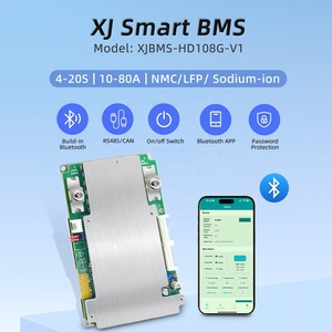 Xj BT có thể 16S 48V thông minh BMS 8S 24V LiFePO4 RS485 mạch tích hợp mới và độc đáo BMS 4S-20S 10a-80a - Product Image 3