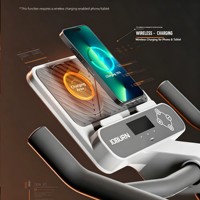 Vélo de spinning magnétique intelligent avec double roue à roulettes, cadre en acier inoxydable, design pliable pour entraînement cardio complet à domicile