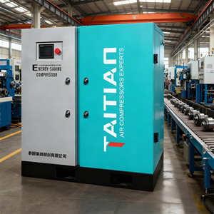 Taitian TE Series ปั๊มลมสองขั้นตอนแนวนอนประสิทธิภาพสูง11kW <span class=keywords><strong>7</strong></span>-8บาร์การออกแบบใหม่เพื่อการประหยัดพลังงานในเวลาสูงสุด - Product Image 2