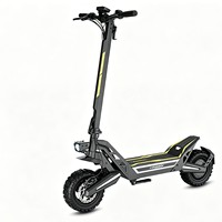 Scooter Eléctrico de Alta Potencia de 1200 W, Velocidad Rápida de 55 km/h, Todoterreno, Neumático Neumático de 11 Pulgadas, Scooter Eléctrico Plegable para Adultos, 48 V, 18.2 Ah, 50 km