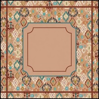 Tapis de Mahjong Américain Élégant Bleu et Blanc à Imprimé Chinoiserie, Style Pagode Chinoise Jardin Oriental, Housse de Table de Mahjong pour Réunions