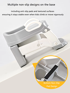 Siège <span class=keywords><strong>de</strong></span> toilette d'apprentissage <span class=keywords><strong>de</strong></span> la propreté pour bébé avec échelle pliable et marchepied amovible - Product Image 3