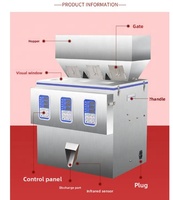 Máquina de llenado de polvo y gránulos de té y alimentos, eléctrica, totalmente automática, de 3 cabezales, con capacidad ajustable (1-100g) para envasado cuantitativo en bolsas.