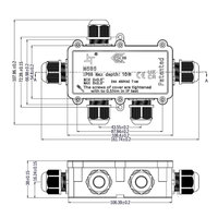 Boîtier de jonction étanche IP68 à 5 voies M686 en matériau PC pour extérieur, pour connexion de câbles d'éclairage LED