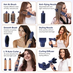 Strumenti Professionali per Salone: Spazzola <span class=keywords><strong>Asciugacapelli</strong></span> 6 in 1 Multi-Styler con Ioni Negativi, Piastra e Arricciacapelli, <span class=keywords><strong>Pettine</strong></span> Modellante - Product Image 5