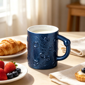 Tazza da Caffè in Ceramica con Rilievo di Crateri Lunari, Tazza in Porcellana con Texture Planetaria 3D Metallizzata per Uso Quotidiano - Product Image 3